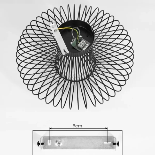 hofstein Plafonnier Wemude Noir, 1 lumière* Lampes Modernes