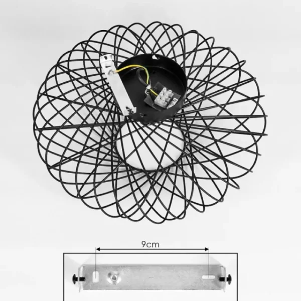 hofstein Plafonnier Wemude Noir, 1 lumière* Lampes Modernes