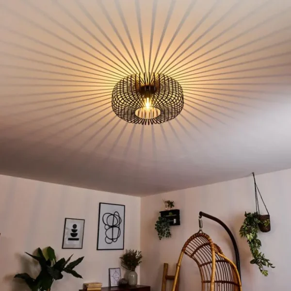 hofstein Plafonnier Wemude Noir, 1 lumière* Lampes Modernes