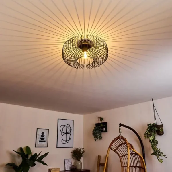 hofstein Plafonnier Wemude Noir, 1 lumière* Lampes Modernes