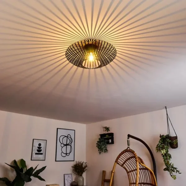 hofstein Plafonnier Wemude Noir, 1 lumière* Lampes Modernes