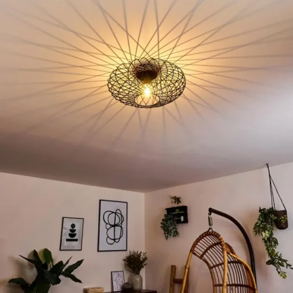 hofstein Plafonnier Wemude Noir, 1 lumière* Lampes Modernes