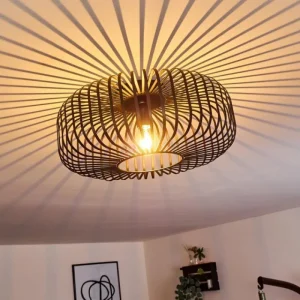 hofstein Plafonnier Wemude Noir, 1 lumière* Lampes Modernes