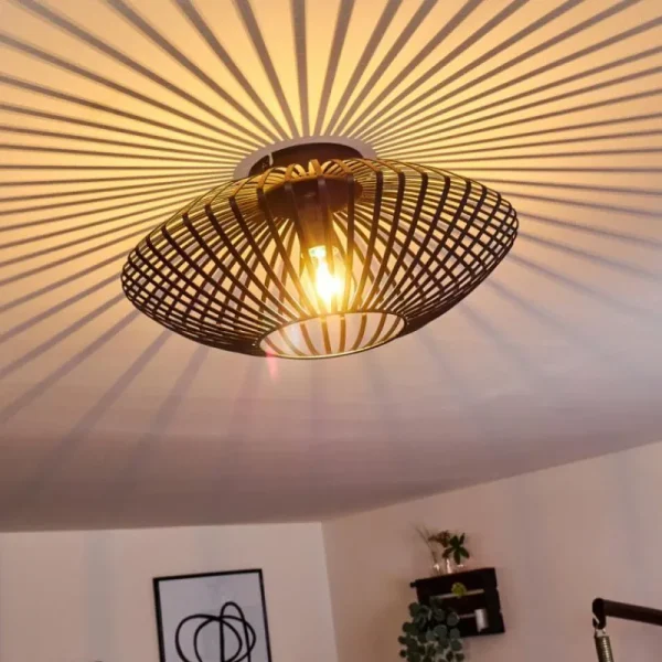 hofstein Plafonnier Wemude Noir, 1 lumière* Lampes Modernes