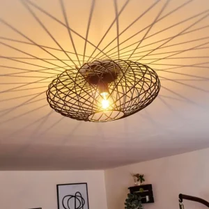 hofstein Plafonnier Wemude Noir, 1 lumière* Lampes Modernes