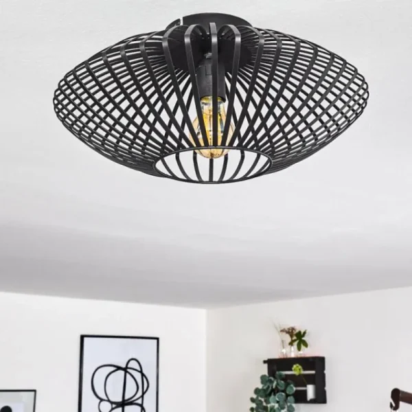 hofstein Plafonnier Wemude Noir, 1 lumière* Lampes Modernes