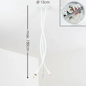hofstein Plafonnier Wertach Blanc, 3 lumières* Lampes Modernes