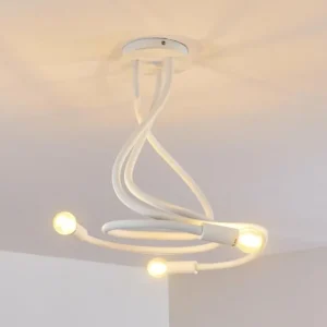 hofstein Plafonnier Wertach Blanc, 3 lumières* Lampes Modernes