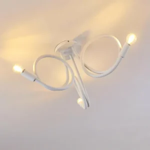 hofstein Plafonnier Wertach Blanc, 3 lumières* Lampes Modernes