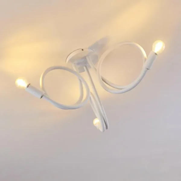 hofstein Plafonnier Wertach Blanc, 3 lumières* Lampes Modernes