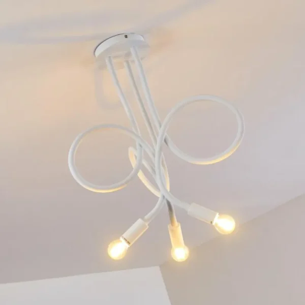 hofstein Plafonnier Wertach Blanc, 3 lumières* Lampes Modernes
