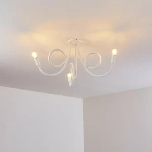 hofstein Plafonnier Wertach Blanc, 3 lumières* Lampes Modernes