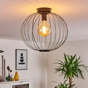hofstein Plafonnier Wharua Noir, 1 lumière* Lampes Modernes