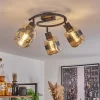 hofstein Plafonnier Wigan Noir, 3 lumières* Lampes En Verre
