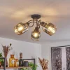 hofstein Plafonnier Wigan Noir, 3 lumières* Lampes En Verre