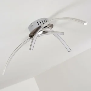 hofstein Plafonnier Wikon LED Nickel mat, 3 lumières* Lampes Modernes