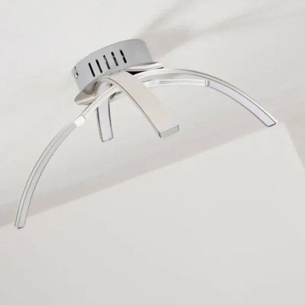 hofstein Plafonnier Wikon LED Nickel mat, 3 lumières* Lampes Modernes