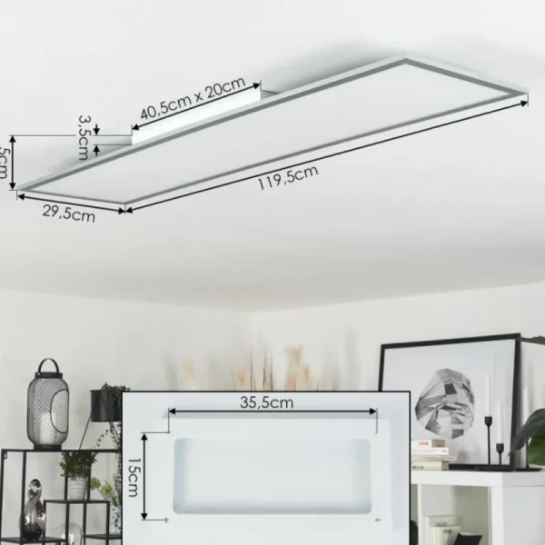 hofstein Plafonnier Wilderswil LED Blanc, 1 lumière* Lampes Modernes