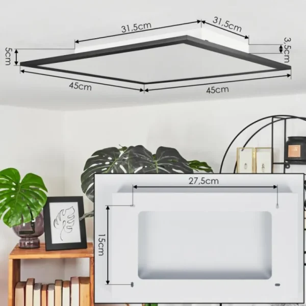 hofstein Plafonnier Wilderswil LED Blanc, 1 lumière* Lampes Modernes