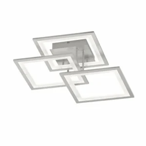 hofstein Plafonnier Wofi MODESTO LED Argenté, 3 lumières* Lampes Modernes