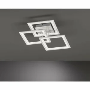 hofstein Plafonnier Wofi MODESTO LED Argenté, 3 lumières* Lampes Modernes