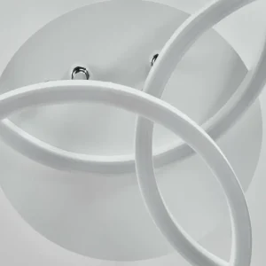 hofstein Plafonnier Xena LED Blanc, 1 lumière, Télécommandes* Lampes Modernes