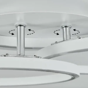 hofstein Plafonnier Xena LED Blanc, 1 lumière, Télécommandes* Lampes Modernes