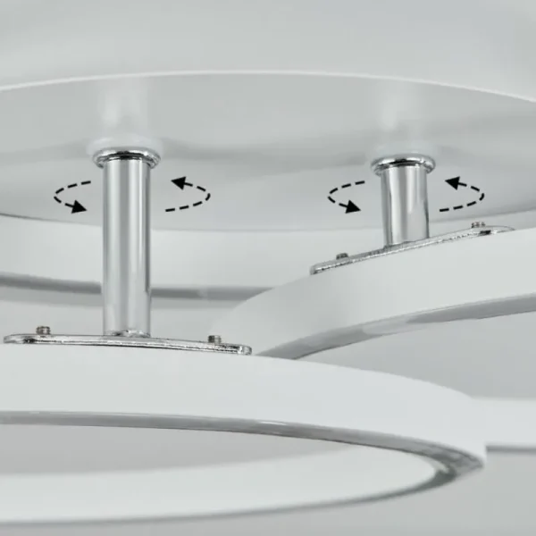 hofstein Plafonnier Xena LED Blanc, 1 lumière, Télécommandes* Lampes Modernes