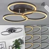 hofstein Plafonnier Xena LED Noir, 1 lumière, Télécommandes* Lampes Modernes