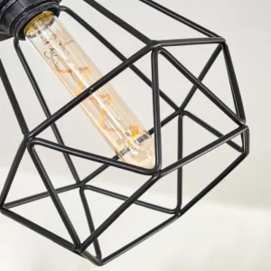 hofstein Plafonnier Yaak Noir, 6 lumières* Lampes Modernes