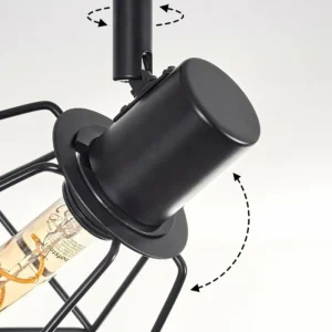 hofstein Plafonnier Yaak Noir, 4 lumières* Lampes Modernes