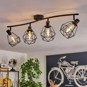 hofstein Plafonnier Yaak Noir, 4 lumières* Lampes Modernes