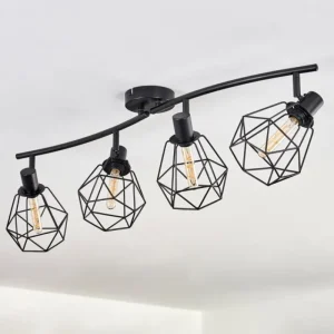 hofstein Plafonnier Yaak Noir, 4 lumières* Lampes Modernes