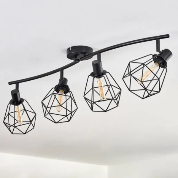 hofstein Plafonnier Yaak Noir, 4 lumières* Lampes Modernes