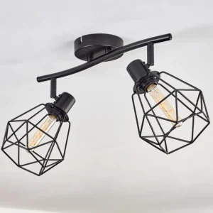 hofstein Plafonnier Yaak Noir, 2 lumières* Lampes Modernes