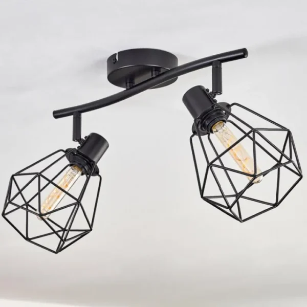 hofstein Plafonnier Yaak Noir, 2 lumières* Lampes Modernes
