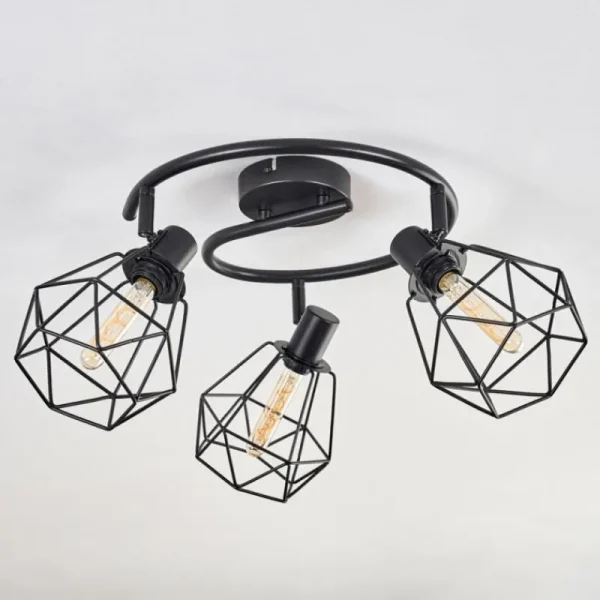 hofstein Plafonnier Yaak Noir, 3 lumières* Lampes Modernes