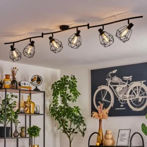 hofstein Plafonnier Yaak Noir, 6 lumières* Lampes Modernes