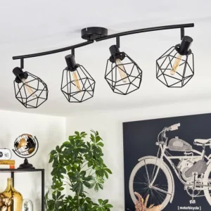 hofstein Plafonnier Yaak Noir, 4 lumières* Lampes Modernes