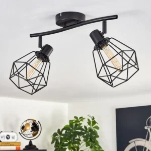 hofstein Plafonnier Yaak Noir, 2 lumières* Lampes Modernes