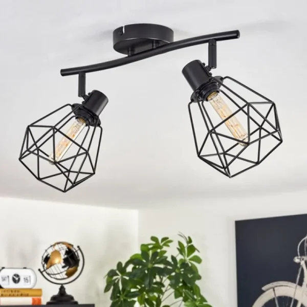 hofstein Plafonnier Yaak Noir, 2 lumières* Lampes Modernes