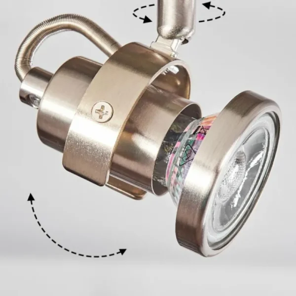 hofstein Plafonnier Yometchen LED Nickel mat, 2 lumières* Lampes Modernes