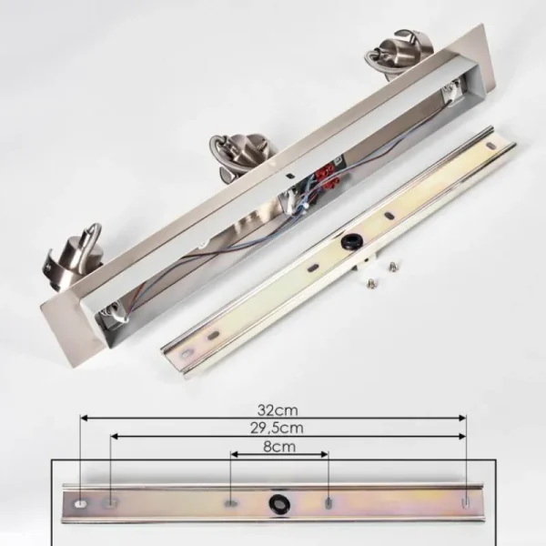 hofstein Plafonnier Yometchen LED Nickel mat, 3 lumières* Lampes Modernes