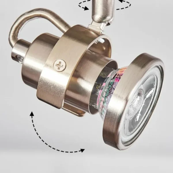 hofstein Plafonnier Yometchen LED Nickel mat, 3 lumières* Lampes Modernes