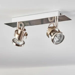 hofstein Plafonnier Yometchen LED Nickel mat, 2 lumières* Lampes Modernes