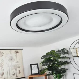 hofstein Plafonnier Zeballos LED Blanc, 1 lumière, Télécommandes, Changeur de couleurs* Lampes Modernes