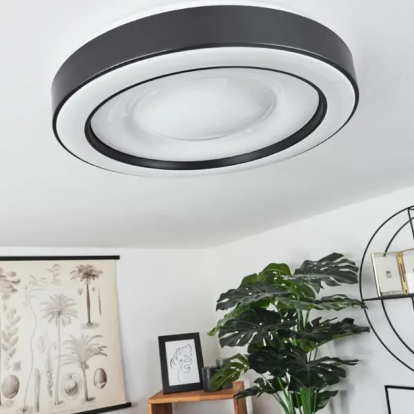 hofstein Plafonnier Zeballos LED Blanc, 1 lumière, Télécommandes, Changeur de couleurs* Lampes Modernes