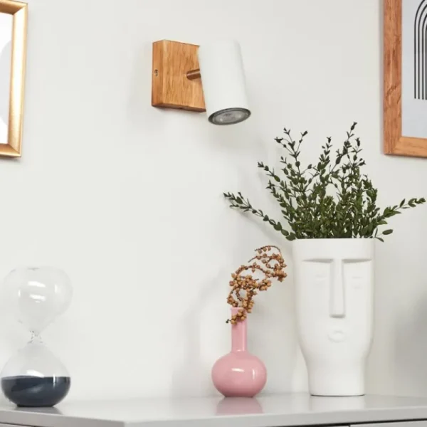 hofstein Plafonnier Zuoz Bois clair, 1 lumière* Lampes Modernes