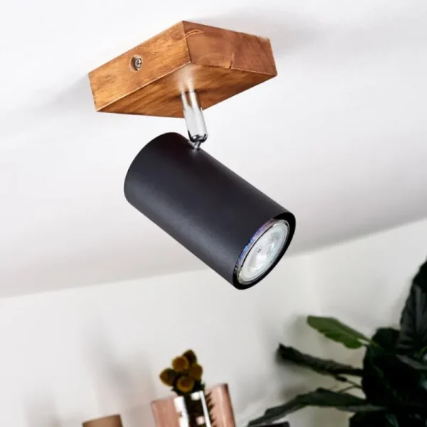 hofstein Plafonnier Zuoz Bois clair, 1 lumière* Lampes Modernes