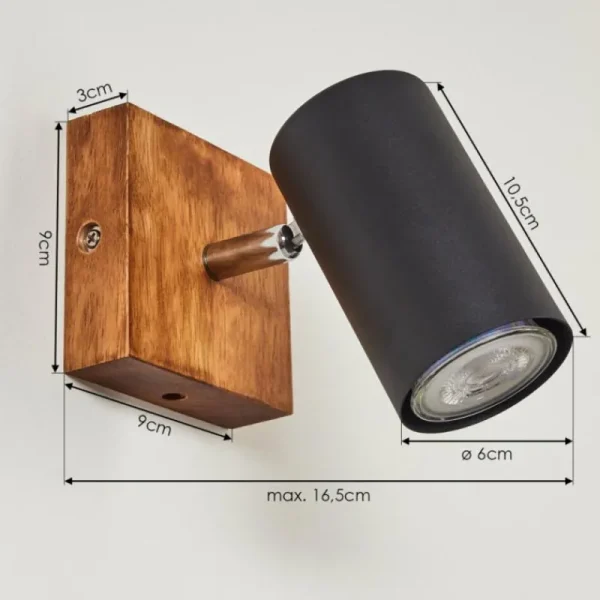 hofstein Plafonnier Zuoz Bois clair, 1 lumière* Lampes Modernes